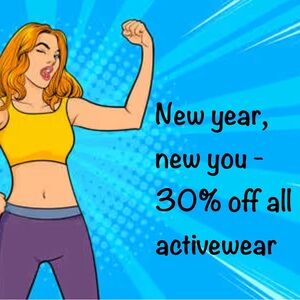 30% OFF ALL ACTIVEWEAR